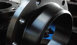 ANSI B16.5 Weld Neck Flange, CS A350, CL150, 4IN, Black Treatment