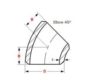 45 Deg Elbow Dimensions