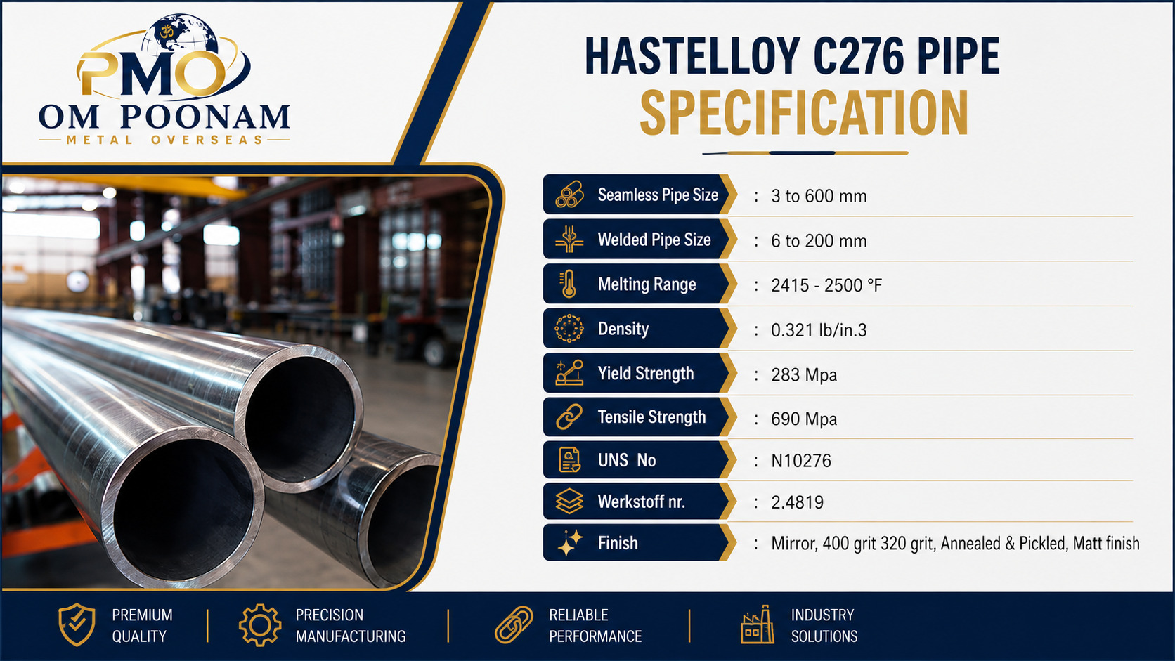Hastelloy C276 Pipe
