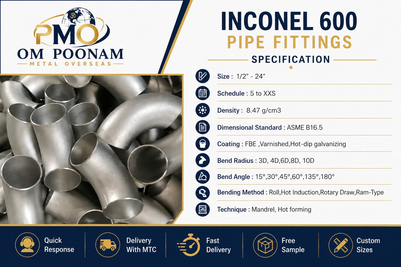 Inconel 600 Pipe Fittings Specification