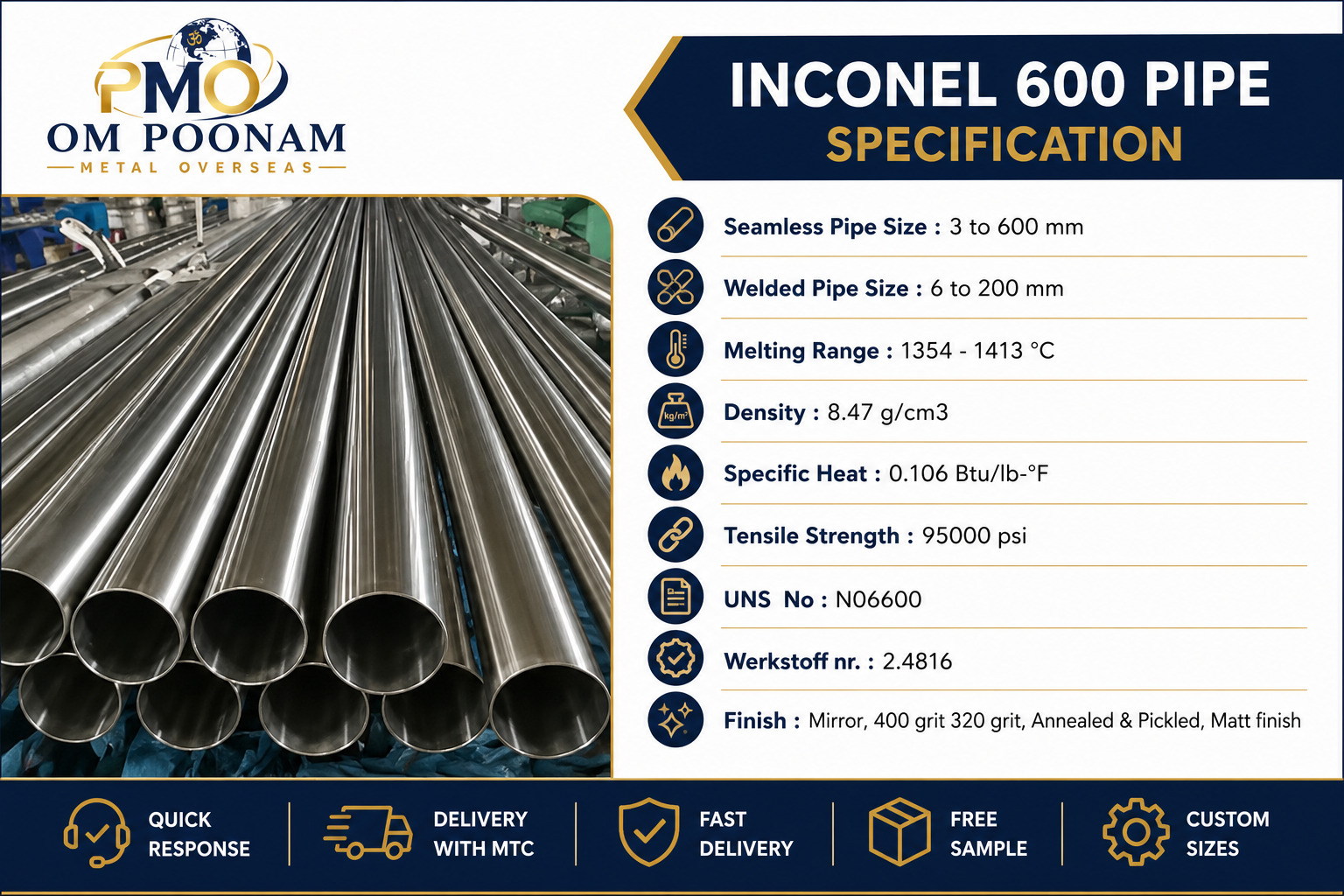 Inconel 600 Pipe Specification
