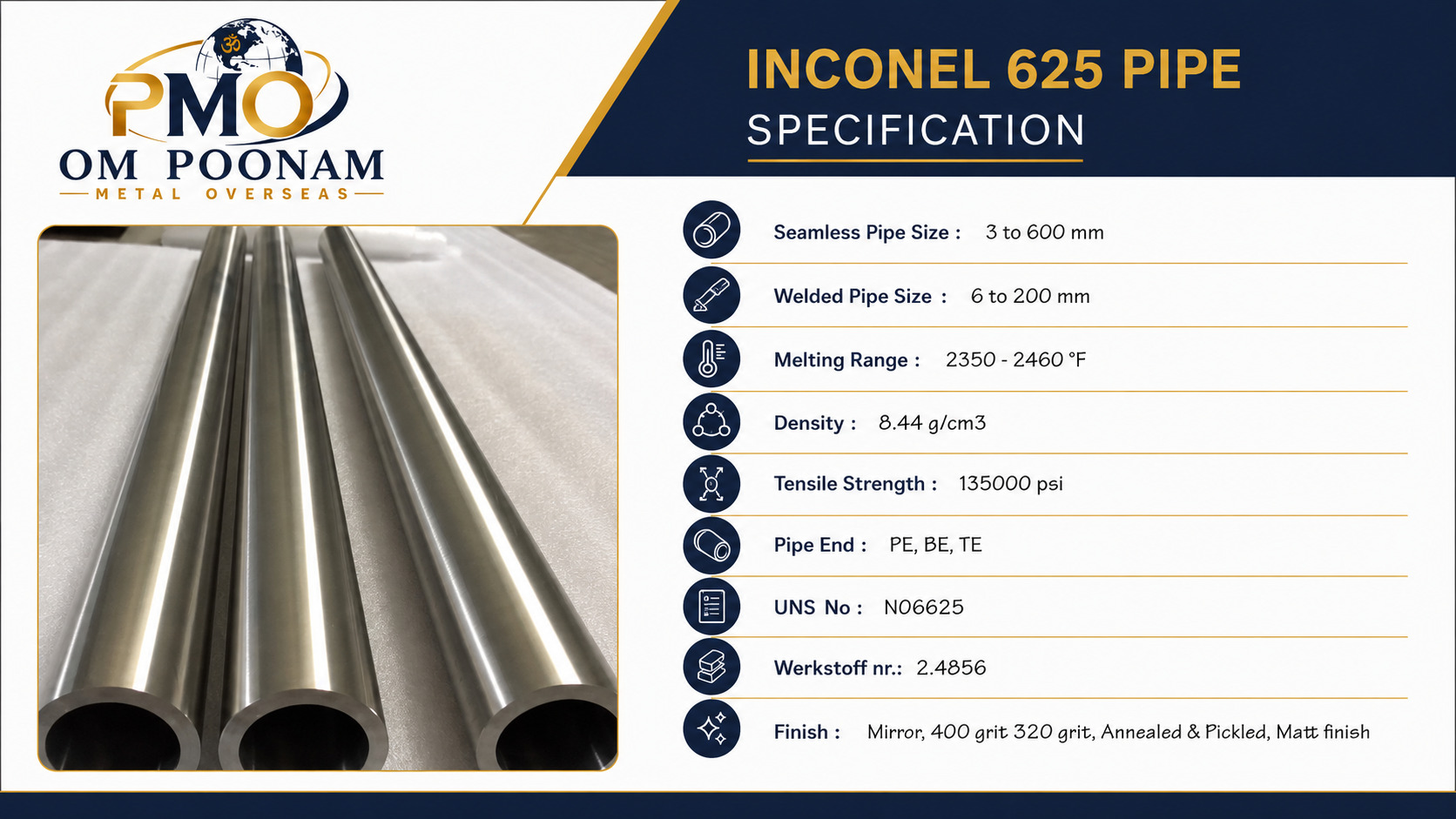 Inconel 625 Pipe Specification