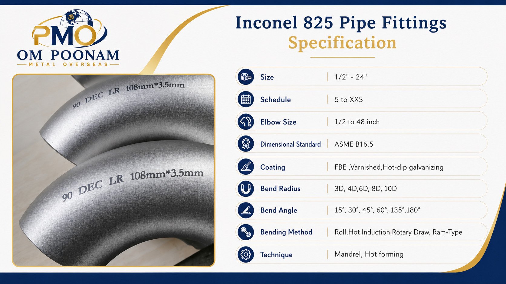 Inconel 825 Fittings Specification