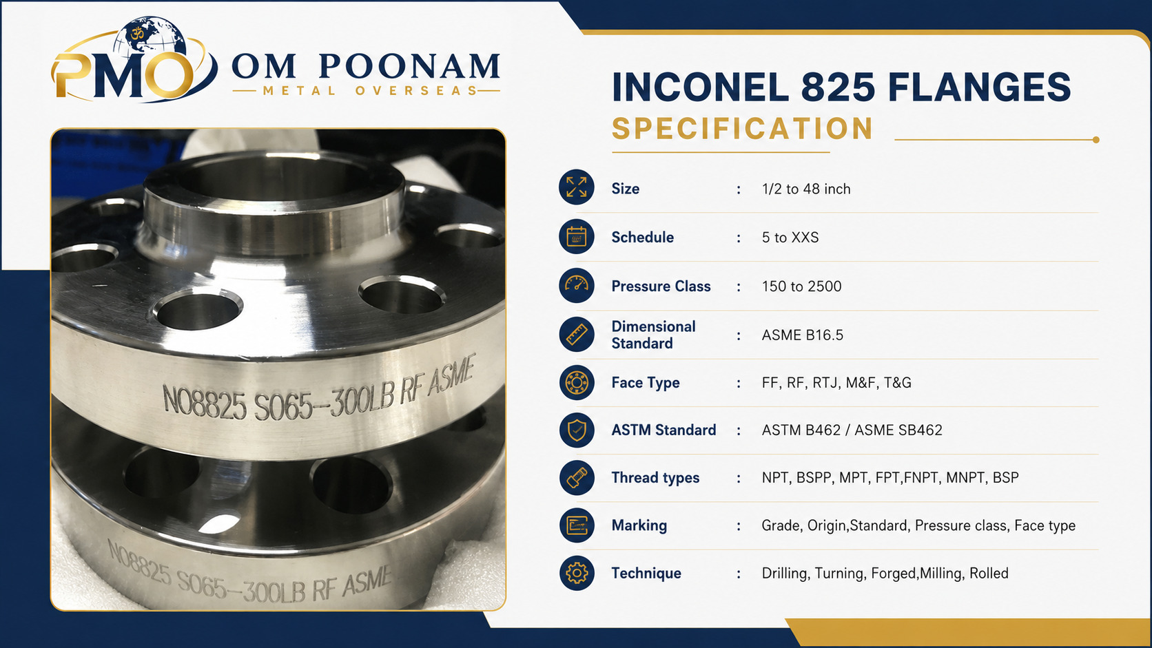 Inconel 825 Flanges Specification