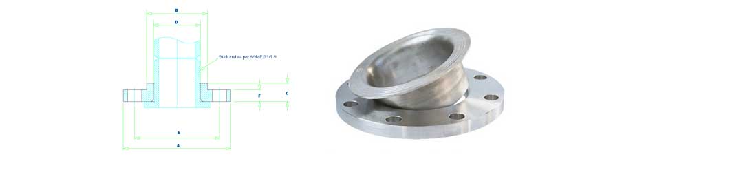 Dimensions of ASTM B564 Inconel 600 Lap Joint Flanges