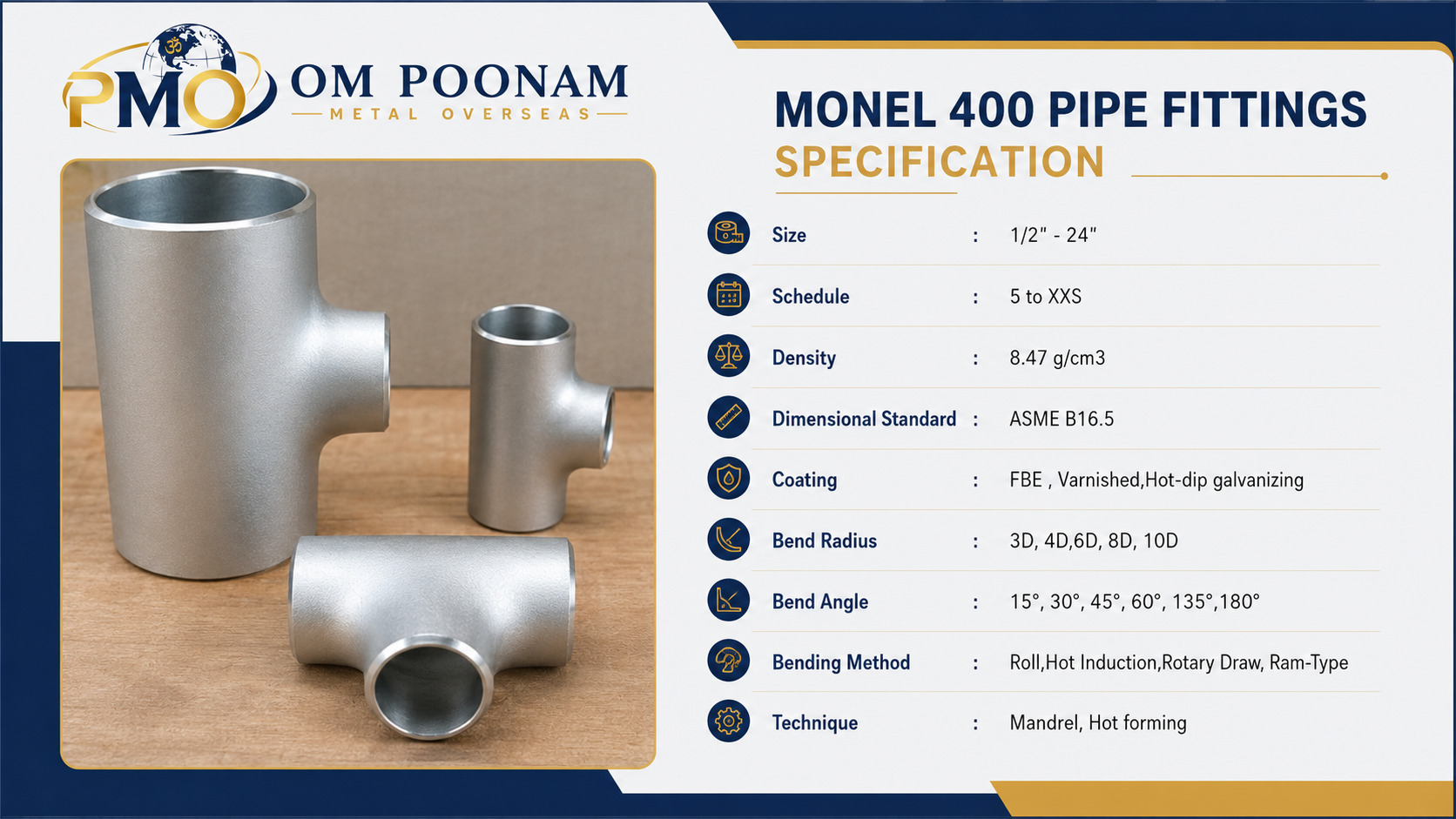 Monel 400 Pipe Fittings Specification