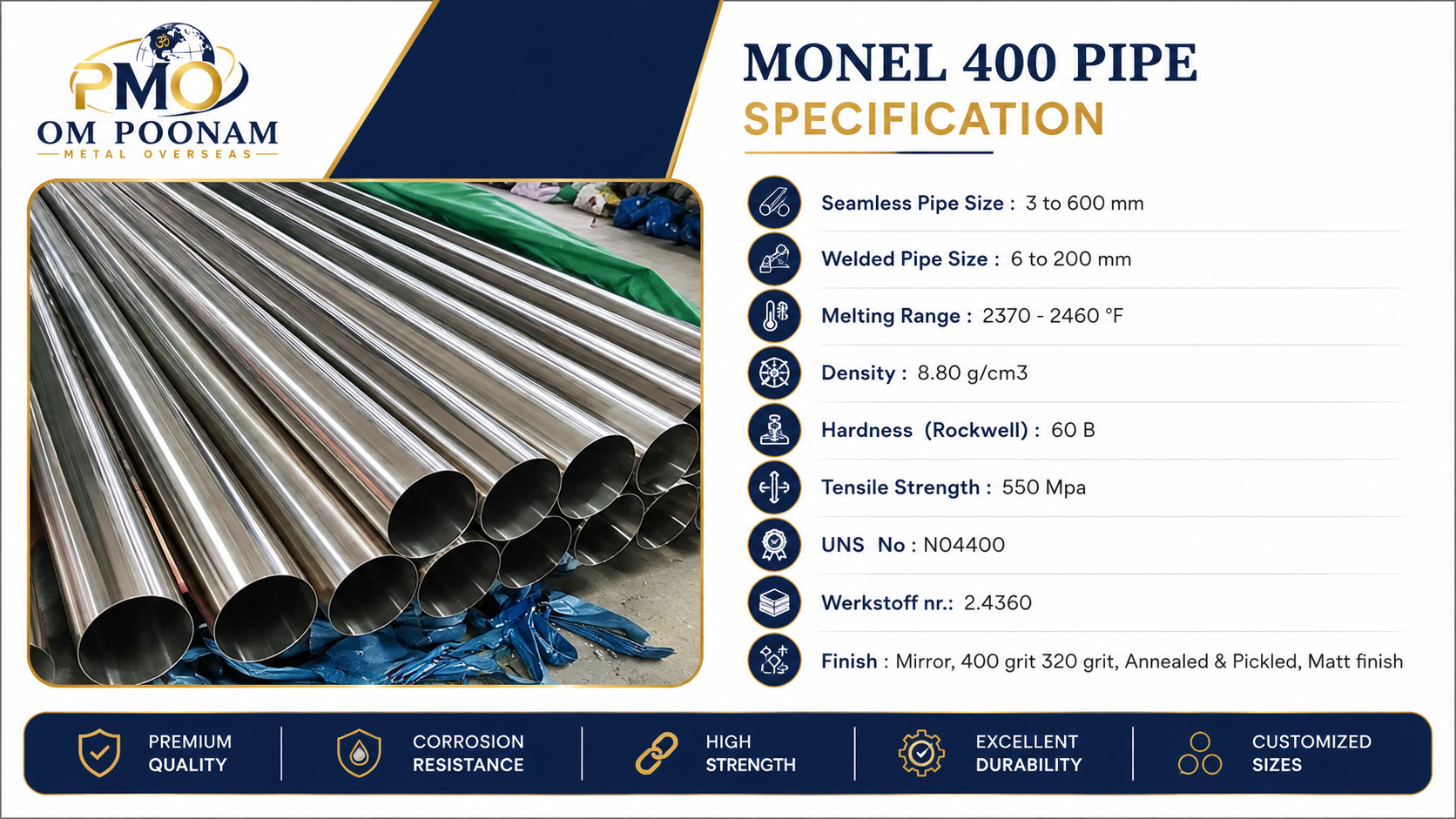 Monel 400 Pipe Specification