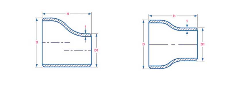 Dimensions of ASTM A403 Stainless Steel Reducers