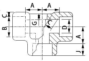 Socket Weld Tee Dimensions