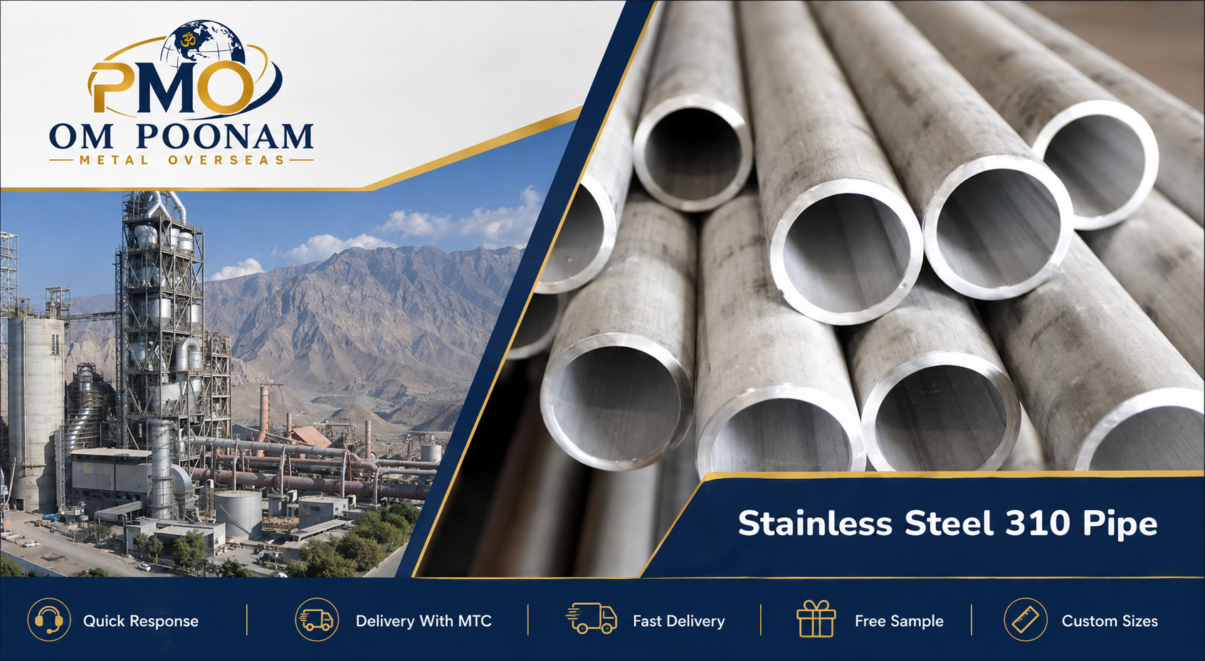 ASME B36.10 SS 310S Round Pipe