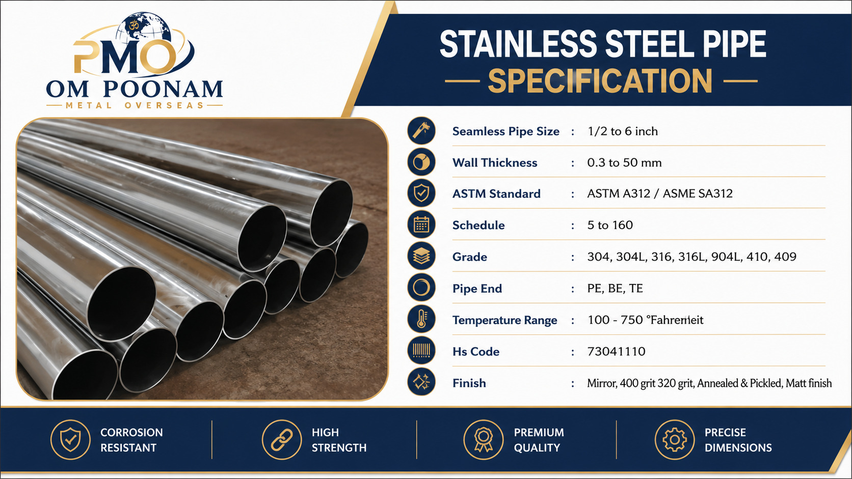 Stainless Steel Pipe Specification
