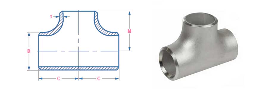 Alloy Incoloy 800H Tee Dimension Chart