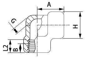 Threaded Elbows Dimensions